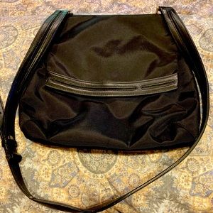 Leather and nylon crossbody Tumi bag